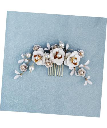 DOITOOL Crystal Headpiece Bridal Headpiece Hair Ornaments for Women Floral Hair Accessories Soap Dispenser Foam Headpiece for Women Womens Hair Accessories Bride Wedding Hair Comb - Buy Online on GoSupps.com