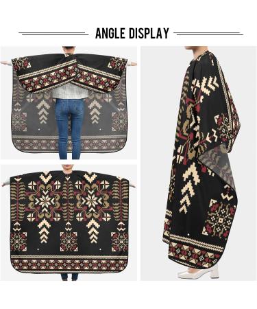 Waterproof Barber Cape - Vintage Black Cheetah Haircut Bib for Men & Women | Durable Unisex Hair Cutting Cape - Buy Online on GoSupps.com