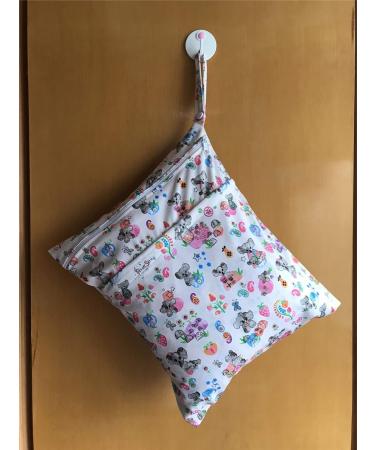 MUMBABY Wet Dry Bag for Baby Cloth Diaper Nappy Bag Reusable with Two Zippered Pockets (Koala) - Buy Online on GoSupps.com