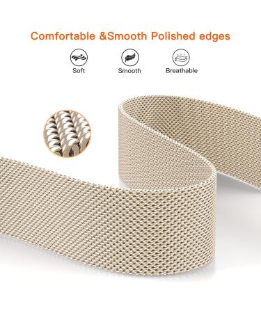 Yoohoo Stainless Steel Magnetic Bracelet for Fitbit Versa 3/4 & Sense/Sense 2 - Champagne Gold Replacement Band for Men & Women - Buy Online on GoSupps.com