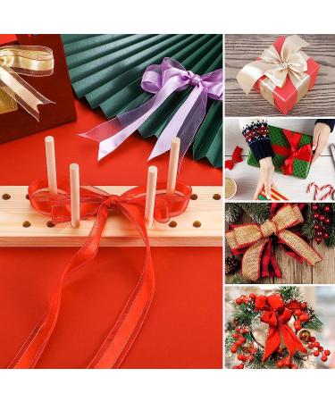 Wooden Ribbon Bow Maker Tool for Christmas, Hair Bows, Gift Bows | DIY Wreath Ribbon Maker for Party Decor, Corsages, Crafts - Includes Instructions - Buy Online on GoSupps.com