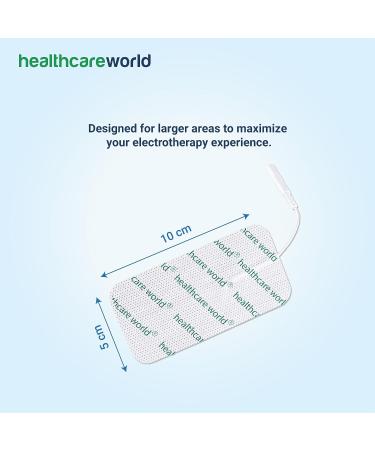 Buy TENS Electrode Pads - 10x5 cm Self-Adhesive Electrodes (8 Pack) Compatible with TENSCare Elle Auvon & Neurotrac - International Shipping Available - Buy Online on GoSupps.com