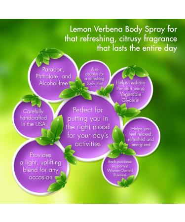 Eclectic Lady Body Spray for Women 8 Oz Lemon Verbena Body Mist with Long-Lasting Fragrance Fresh Wonderful Scent for Spring & Summer Floral & Fruity Perfume for Women with Orange Daily Use Regular Strength 8 Fl Oz (Pack of 1) - Buy Online on GoSupps.com