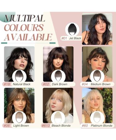 Elailite Clip in Fringe Human Hair Wispy Air Bangs (Super Thin Type) - 100% Real Remy Natural Hair Bangs 5 Inch With Temples Hair Piece 15g - #60 Platinum Blonde - Buy Online on GoSupps.com
