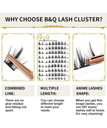 72pc D Curl Natural Eyelash Cluster Extensions | Soft & Fluffy DIY Lash Clusters - B&Q Cluster Lashes - Buy Online on GoSupps.com