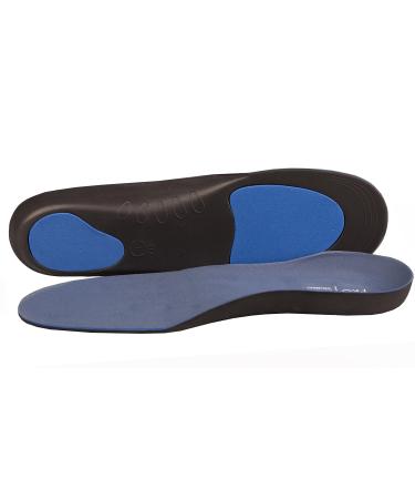Full Length Orthotic Insoles with Metatarsal pad and Arch Support for Fallen Arches Blue Top Black Sole 3/4.5 UK - Buy Online on GoSupps.com