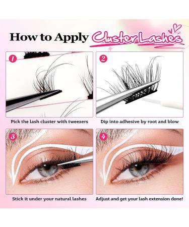 ALPHONSE D Curl Russian Individual Cluster Lash Clusters - Fluffy Natural DIY Cat Eye Extensions - Buy Online on GoSupps.com