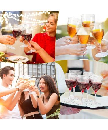 Potchen 32-Piece Clear Plastic Champagne Flutes - Disposable & Hard Plastic Wine Glasses for Wedding, Toasting & Daily Use - 8 oz - Buy Online on GoSupps.com