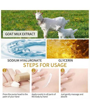 WAYFENGLI Goat Milk Body Lotion for Dry Sensitive Skin - 250ml Natural Moisturizing Cream with Lactic Acid - Soothing & Softening Daily Moisturizer for Rough Skin - Non-Greasy Formula - Buy Online on GoSupps.com