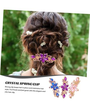 Beaupretty Pink womens barrettes for hair barrettes for women hair clip for women pink hair clips blue hair clips hair claw clips for women women's hair clips Miss spring clip Crystal - Buy Online on GoSupps.com