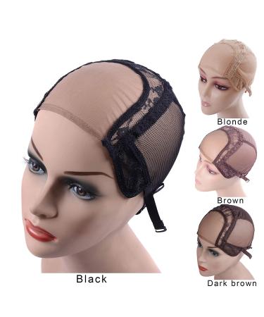 4X4 Swiss Lace U-Part Wig Cap with Adjustable Straps | Black M(54cm) - Glueless Hairnets - Buy Online on GoSupps.com