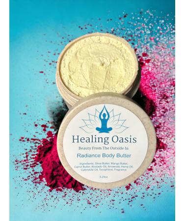 Healing Oasis Radiance Body Butter (Energy Boost- Peppermint and Sweet Orange 1.76 ounce)