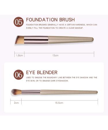 Professional 10-Piece Golden Makeup Brush Set - Premium Cosmetic Brushes for Face & Eyes - Buy Online on GoSupps.com
