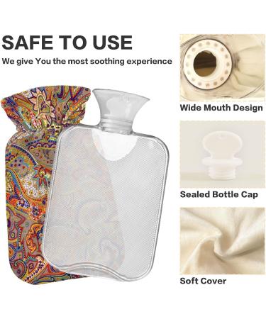Buy Naanle Vintage Paisley Hot Water Bottle - 2L Heat & Cold Therapy for Back Pain Relief - Buy Online on GoSupps.com