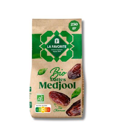 La Favorite - Organic Medjool Dates 250 g - Large Caliber Dates with Stone - Guaranteed Freshness - Fleshy & Melting - Origin