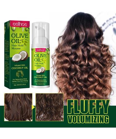 2 Pi ces Mousse Pour Cheveux 60ml Mousse Hydratante Naturelle L'huile D'olive Fixation Longue Dur e Pour Tresses Boucles Perruques Ondulations - Buy Online on GoSupps.com