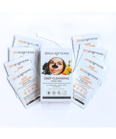 Shop SpaScriptions Deep Cleansing Nose Peel - Charcoal Witch Hazel & Vitamin C | Gentle Custom Sizing | International Shipping Available - Buy Online on GoSupps.com