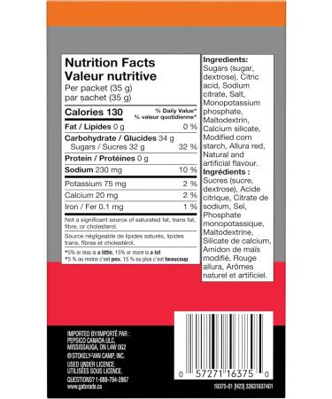 Gatorade Powder Fruit Punch 10 x 35g - Buy Online on GoSupps.com