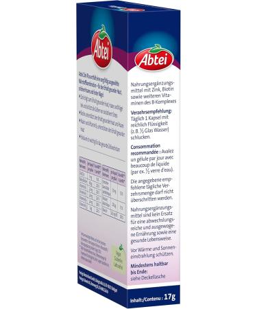 Abbey Zinc Plus - Nutrient for Healthy Skin Strong Hair & Nails | Biotin & Folic Acid | 32 Capsules - Buy Online on GoSupps.com