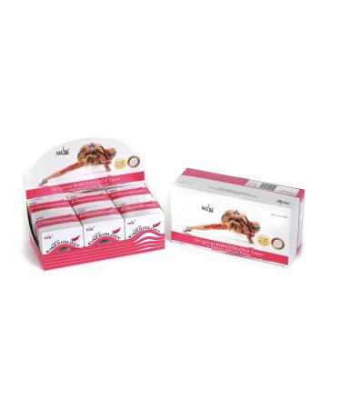 Nasara Original Kinesiological Physio Sport Tape: 6er box with 6 tapes for sports and medicine including free video instructions roll size 5cm x 5m pink