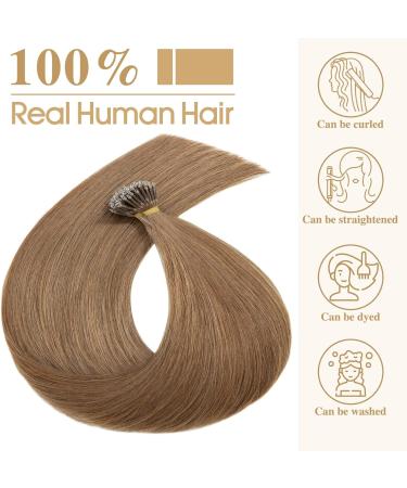 S-noilite Nano Rings Hair Extensions Real Human Hair 16 Inch Nano Tip Hair Extensions Remy Straight Human Hair Nano Beads Hair Extensions Straight for Women 50 Strands 50g(#6 Light Brown) 16 Inch Light Brown - Buy Online on GoSupps.com