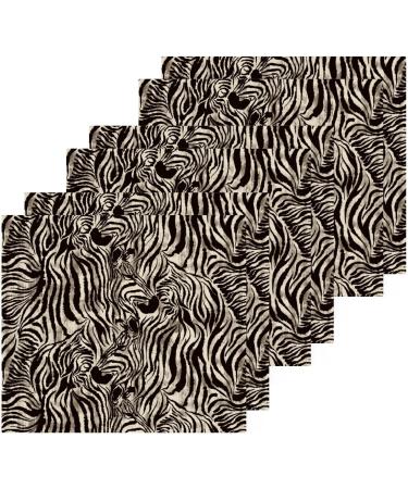 SUABO Leopard Cotton Washcloths Set - 6 Pack 12x12 Inch Absorbent Face Cloths for Bathroom, Spa, Kitchen - Quick Drying Fingertip Towels with Leopard Spot Zebra Design - Buy Online on GoSupps.com
