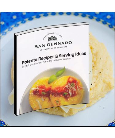 San Gennaro Gluten-Free Polenta 18 oz - Pre-Cooked, Vegan, Kosher - Pack of 6 with Recipes Booklet - Buy Online on GoSupps.com