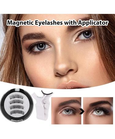 Magnetic Eyelashes - 4 Natural False Eyelashes | Simple Magnetic False Eyelashes | Lightweight Cat Eye Lashes | Long Lasting Magnetic Eyelashes Kit for Women - Buy Online on GoSupps.com