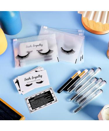 86-Piece Eyelash Aftercare Set with Bags, Brushes, Wands, Cards - Black - Buy Online on GoSupps.com