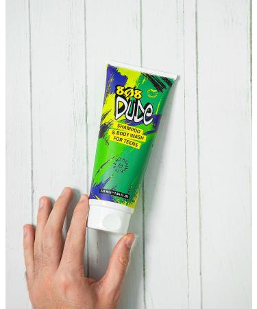 Organic 808 Dude Shampoo & Body Wash for Teens, Boys, Men - Clear Body Odor & Skin Breakouts - Essential Oils for Focus & Anti-Anxiety - 8 fl oz - Buy Online on GoSupps.com