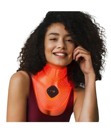 FAQ 211 Wearable Silicone Anti-aging NIR + 7 LED Light Therapy Neck & D collet Mask - Luxury Skincare for Lines & Wrinkles - Wireless & Lightweight - Flexible-Fit & Full Coverage - Beauty Skin Care