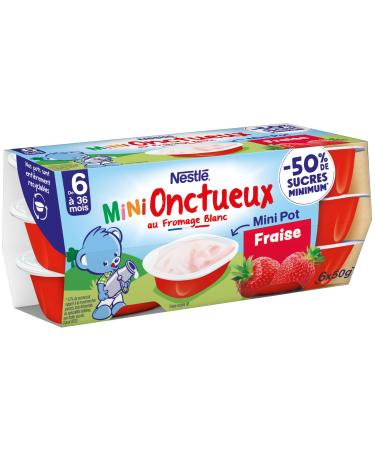 Nestl B b - P'tit onctueux Croissance mini Fraise - d s 6 mois - 6 x 50g (Lot de 6) Fraise 6x50g (Lot de 6)