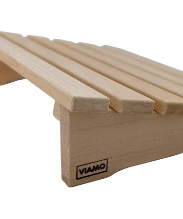 VIAMO Abachi Wood Sauna Headrest Set of 2 - Ergonomic Backrest 39.5x30 cm for Ultimate Comfort - Buy Online on GoSupps.com
