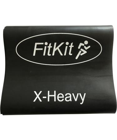 FitKit Resistance Exercise Band - 1.5M - 4 Resistance Levels for Pilates, Yoga, Rehab, Stretching, Strength Training - Black - Buy Online on GoSupps.com