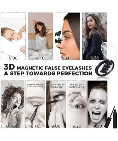 8PCS Dual Magnetic Eyelashes - Reusable & Time-Saving False Lashes - Natural Look - Easy to Wear - No Glue or Eyeliner Needed - Buy Online on GoSupps.com