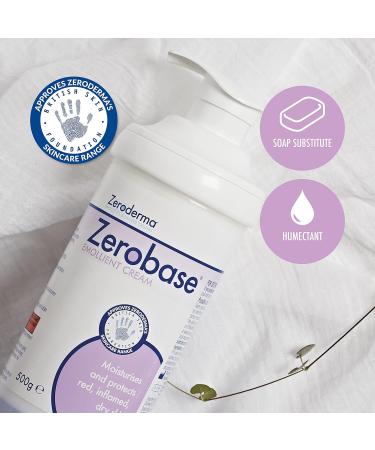Zeroderma Zerobase Emollient Cream 500g/500ml - Pack of 1 | Hydrating Skin Moisturizer - Buy Online on GoSupps.com