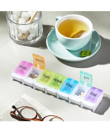 7-Day Pill Organizer Weekly Medication Organizer with Large Compartments Arthritis-Friendly Design BPA Free for Vitamins & Supplements Travel Essential - Buy Online on GoSupps.com
