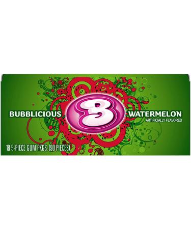 Bubblicious Watermelon Gum  18 Packs of 5 Pieces (90 Total Pieces) - Buy Online on GoSupps.com