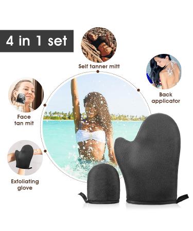 Molain Self-Tanning Gloves (2-Pack) | Soft Applicator for Sunless Tanning & Lotion | Ideal for Mousse & Facial Tan - Buy Online on GoSupps.com