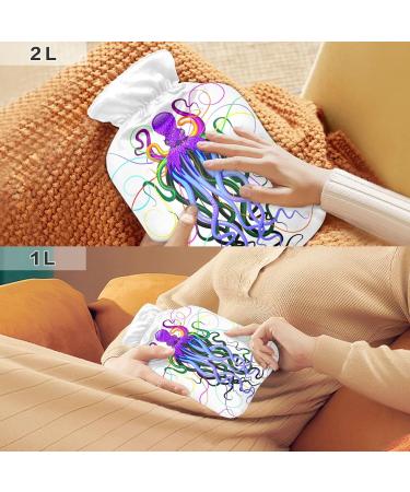 OCTOPUS Psychedelic Hot Water Bottle 1L - Eco-Friendly Pain Relief & Therapy | Small BPA-Free Warmer for Back Pain & Hot/Cold Use - Buy Online on GoSupps.com