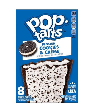 Pop-Tarts Cookies and Creme Breakfast Snacks - 13.5oz Box (8 Pastries) - Buy Online on GoSupps.com