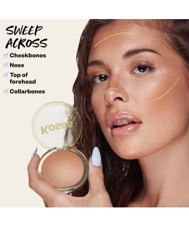 Kosas Sun Show Glowy Warmth Bronzer - Talc-Free Vegan Contouring Powder for Cheekbones & Jawline - Enriched with Fatty Acids - Ideal for Beachy Looks - Buy Online on GoSupps.com