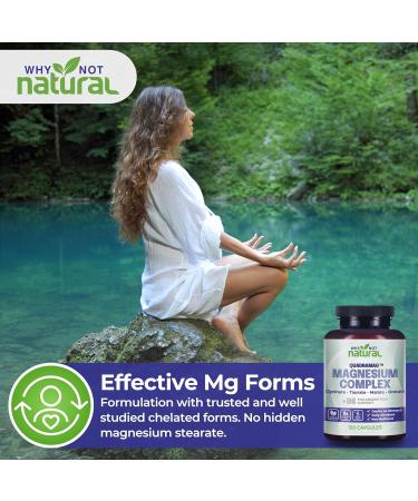 4-in-1 Magnesium Complex Supplement - Glycinate Taurate Malate Orotate Blend - 300 mg per Serving 120 Capsules - Buy Online on GoSupps.com