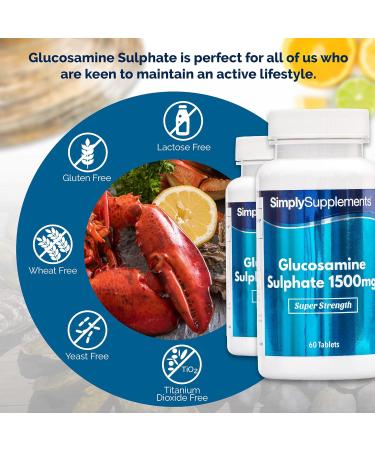Glucosamine Sulfate 1500mg - 120 Tablets | 4 Month Supply | SimplySupplements - Premium Joint Support & Mobility Booster for All Ages - Buy Online on GoSupps.com