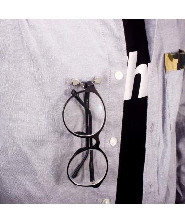 2 Pcs Magnetic Clip On Eyeglass Holder Magnetic Eyeglass Holder Stainless Steel for Holding Sunglasses Safety Eyeglasses Reading Eyeglasses Earbud Wire Earphones and Other Gadgets - Buy Online on GoSupps.com