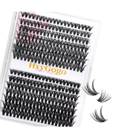 HxyGogo Lash Clusters DIY Eyelash Extenisons Natural Look Wispy Clusters Lashes 8-16MM D Curl Individual Lashes 280 pcs DIY at Home Wispy Fluffy Lash Extensions Reusable Individuals(30D-40D) Cluster 30D-40D