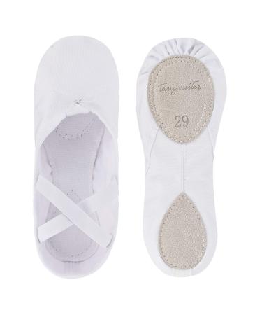 Dance pattern ballet shoes girls and women - Charlie - shared leather sole - ballet gaps for children and adults - dance shoes for ballet 33 EU white