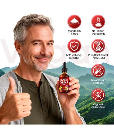 MOSSHFEECO Red Yeast Rice with CoQ10 & Soursop Leaf Extract - Vegan Cholesterol Support Supplement with Red Yeast Rice, Promotes Heart & Immune Health, Non-GMO-2 Fl Oz - Buy Online on GoSupps.com