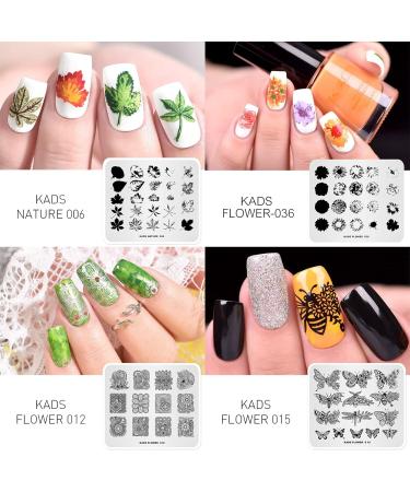 Alexnailart 6-Piece Nail Stamping Plates Set with Multi-Patterns Image Templates for Manicure - Includes Storage Bag (Set6) - Buy Online on GoSupps.com