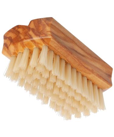 Redecker Natural Pig Bristle Travel Nailbrush with Waxed Olive Wood Handle - 2-1/4-Inches - Buy Online on GoSupps.com